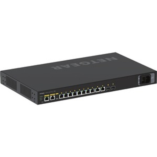 Netgear AV Line M4250-10G2XF-PoE++ Ethernet - - 10 Ports Switch Limited - Layer 3 Fiber, Twisted Lifetime Warranty - Manageable - - 1U Supported PoE Rack-mountable - Ports Budget Modular W PoE Pair - - High - Optical 720