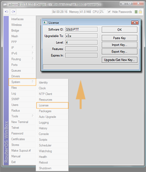 MikroTik Controller (level 4) license