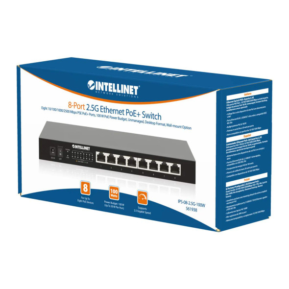 Intellinet 8-Port 2.5G Ethernet PoE+ Switch Intellinet 8-Port 2.5G Ethernet PoE+ Switch