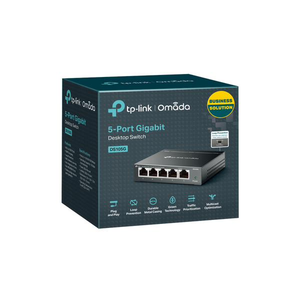 TP-Link DS105G Omada 5-Port Gigabit Unmanaged Desktop Switch