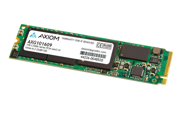 Axiom AXG101609 1 TB Solid State Drive - M.2 2280 Internal - PCI Express NVMe (PCI Express NVMe 3.0 x4) - TAA Compliant - 0.46 DWPD - 500 TB TBW - 3300 MB/s Maximum Read Transfer Rate