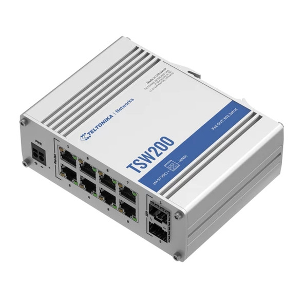 Teltonika TSW200000010 Unmanaged PoE+ Switch 8xPoE+ 2xSFP Teltonika TSW200000010 Unmanaged PoE+ Switch 8xPoE+ 2xSFP