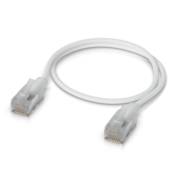 Ubiquiti UACC-Cable-Patch-EL-C6A-0.3M-W | UniFi Premium Cat6A Patch Cable 0.3m White
