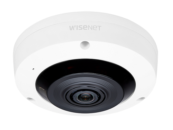 Hanwha XNF-8010RW 6MP 360° Indoor IR Fisheye Camera – AI Analytics, WDR, PoE