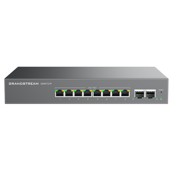 Grandstream GWN7721P PoE Network Switch 8x2.5GbE Grandstream GWN7721P PoE Network Switch 8x2.5GbE