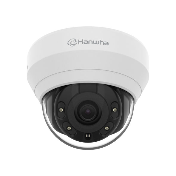 Hanwha QND-7012R 4MP IR Dome Camera – Fixed Lens, Built-in Mic, PoE