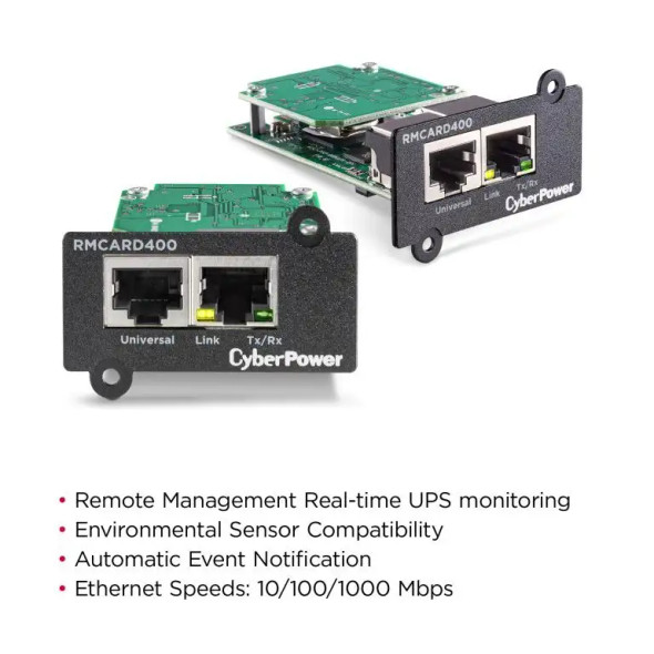 CyberPower RMCARD400 Network Management Card SNMP for CyberPower UPS Systems