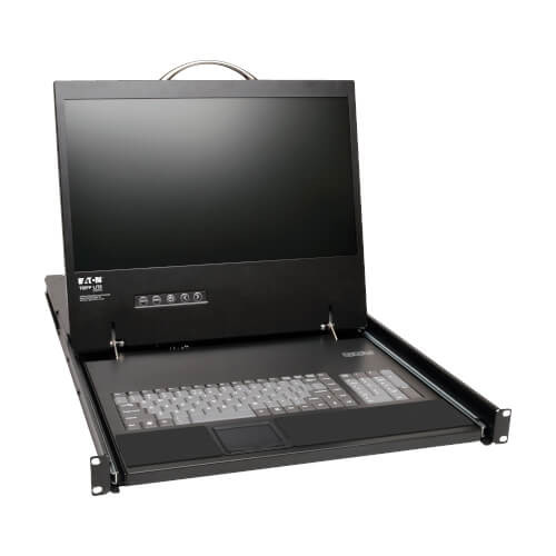 Eaton B070-016-19-IP 16-Port Net Commander Cat5 Over IP Rackmount KVM Switch with 19″ LCD