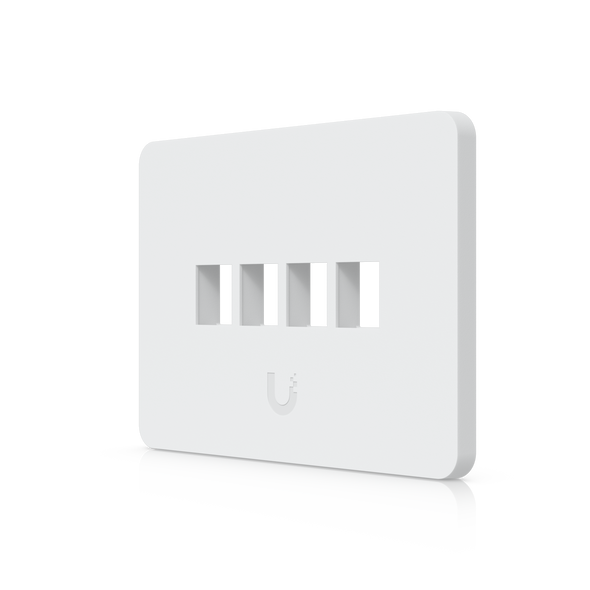 Ubiquiti UACC-WP-KEYSTONE-H-4P Universal Paintable 4-Port Horizontal Keystone Wall Plate (4-Pack)