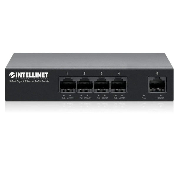 Intellinet 5-Port Gigabit Ethernet  PoE+ Switch