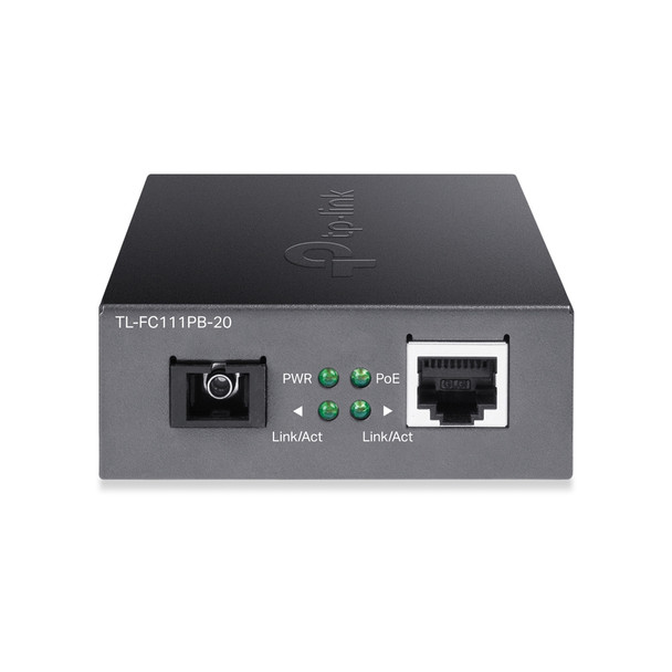 TP-Link 10/100Mbps WDM Media Converter with 1-Port PoE