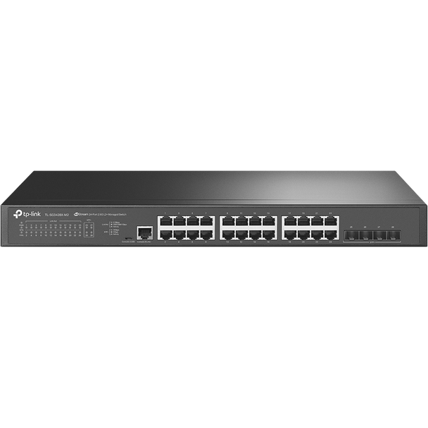 TP-Link TL-SG3428X-M2 24 × 2.5 Gbps RJ45 ports 4× 10 Gbps SFP+ slots