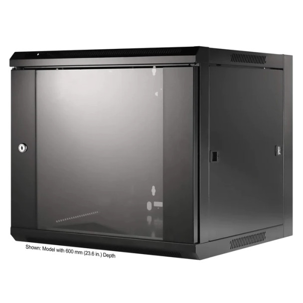 Intellinet 19" Wallmount Cabinet 9U, 450 mm (17.7 in.) Depth, Flat Pack, Black