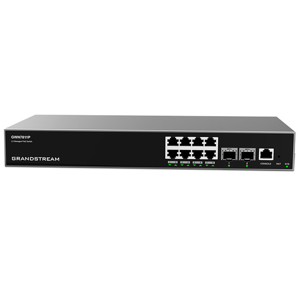 GRANDSTREAM NETWORKS GWN7811P POE NETWORK SWITCH 8XGIGE 2XSFP+