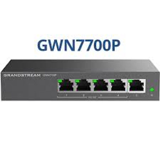 GRANDSTREAM NETWORKS GWN7700P POE NETWORK SWITCH 5XGIGE 4XPOE