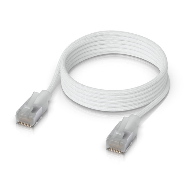 Ubiquiti UACC-Cable-Patch-EL-C6A-1M-W | UniFi Premium Cat6A Patch Cable 1m White