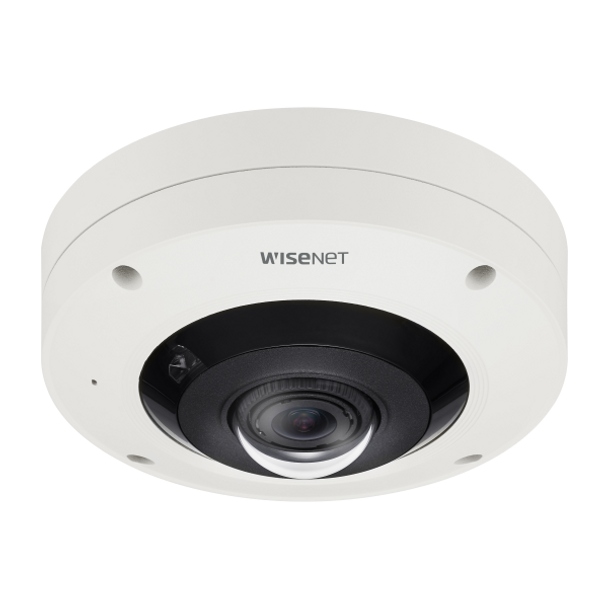 Hanwha XNF-9010RV 12MP Outdoor 360° IR Fisheye Camera – AI Analytics, WDR, IP66/IK10