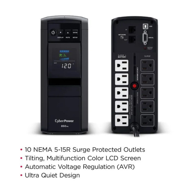 Cyber Power CP850PFCLCD UPS Solutions