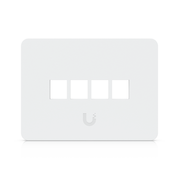 Ubiquiti UACC-WP-KEYSTONE-H-4P Universal Paintable 4-Port Horizontal Keystone Wall Plate (4-Pack)