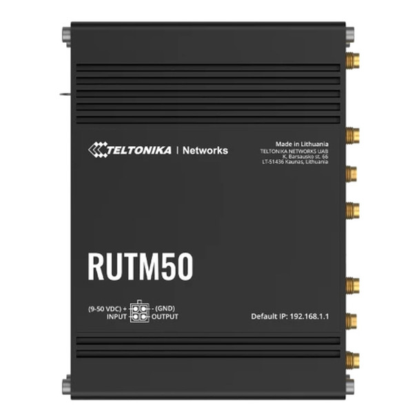 Teltonika RUTM50000000 RUTM50 Industrial 5G Cellular Router (Dual SIM, Gigabit Ethernet)