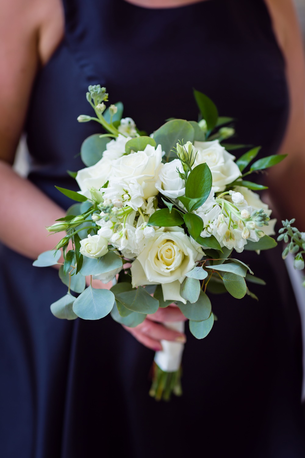 All White Bridesmaid