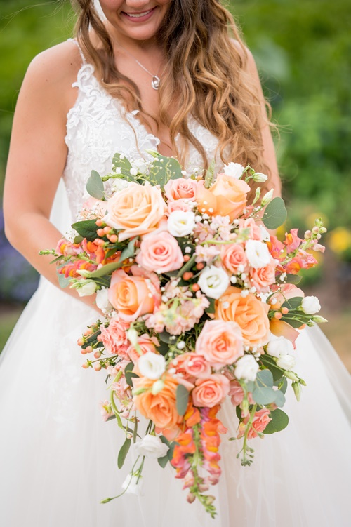 Peach Cascade Bouquet