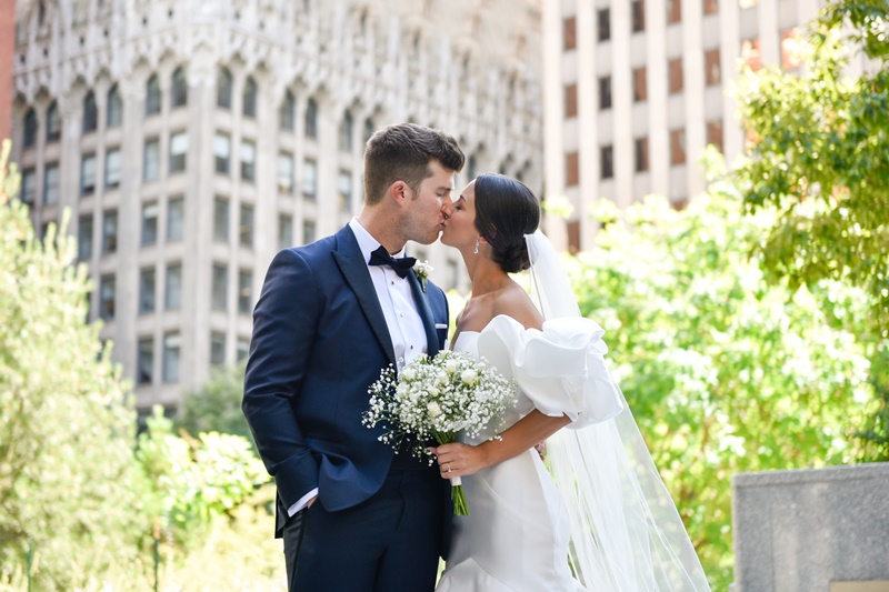 Babies Breath and Roses Bridal Bouquet