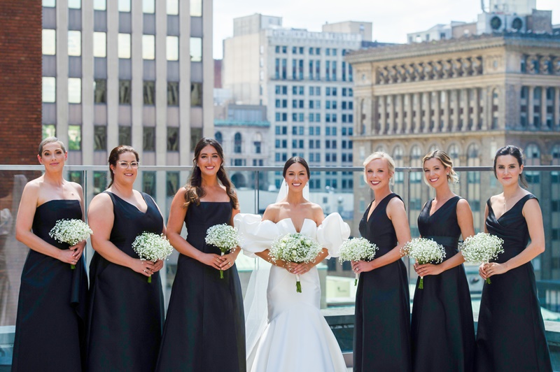 Babies Breath Bridal Party Bouquets