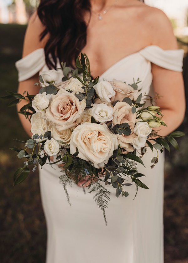 White and Blush Bridal Bouquet