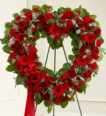 Always Remember Red Floral Heart Tribute Pittsburgh Pennsylvania Florist