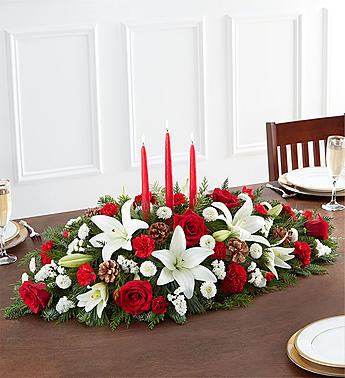 Traditional Christmas Centerpiece - Gidas Flowers
