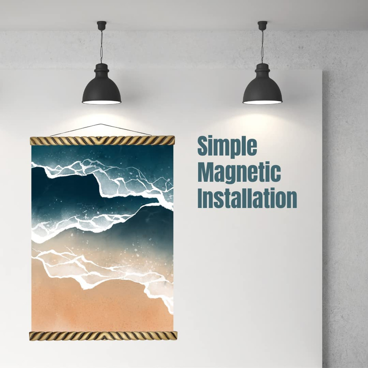 Magnetic Wooden Poster Hanging Frame Wiselinkers  Art De Wood