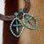 Large JF Turquoise Earrings