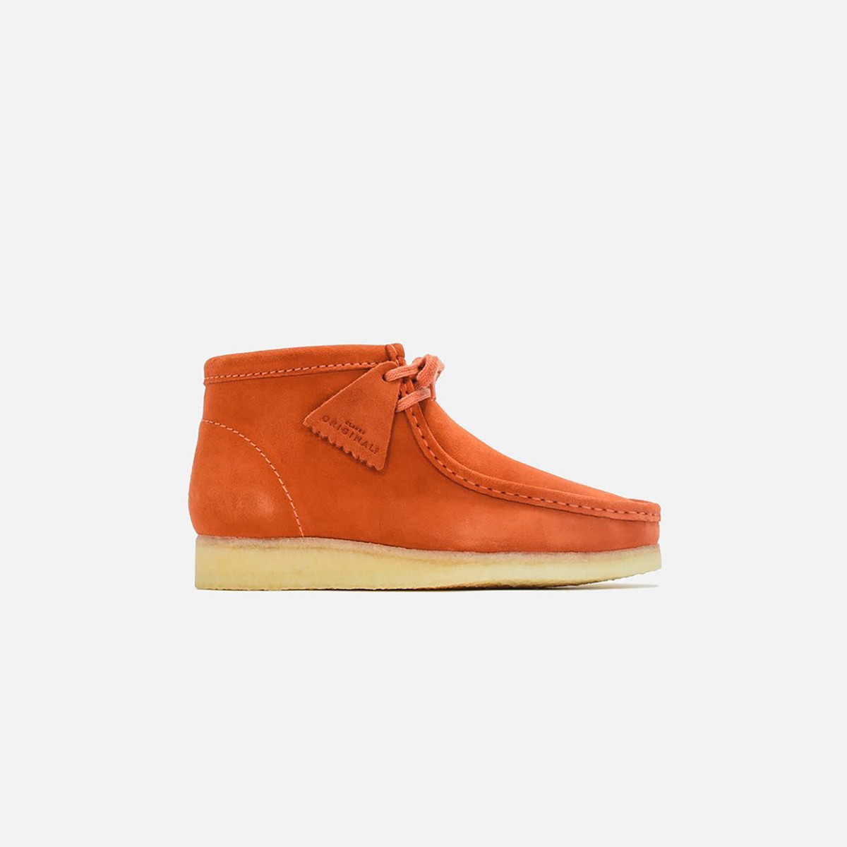 orange wallabee clarks