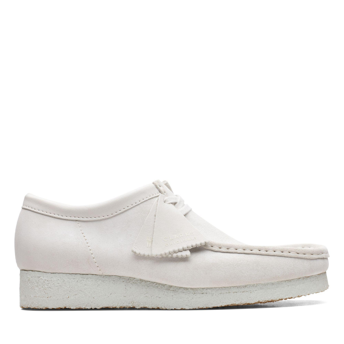 CLARKS ORIGINAL WALLABEE WHITE SUEDE 
