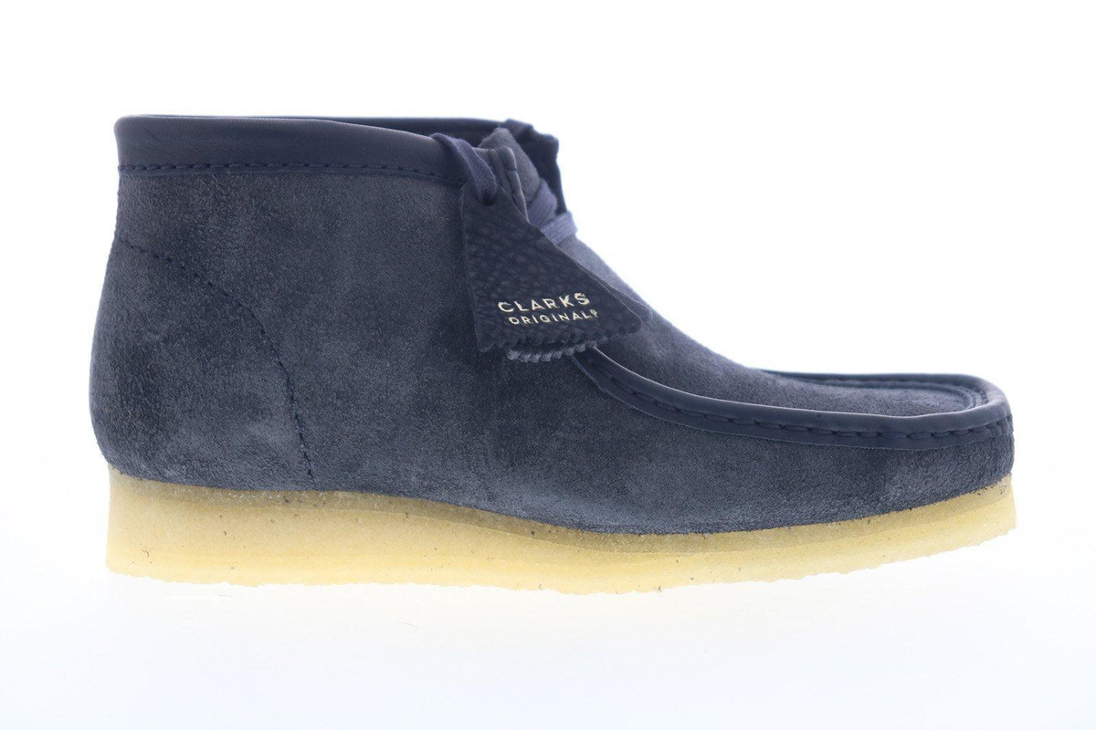 Clarks Wallabee Boot Mens Blue Suede 