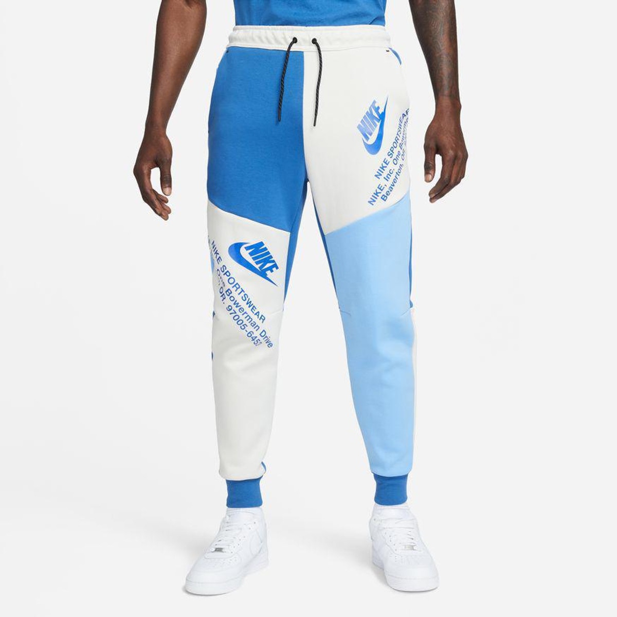 nike tech sweatpants blue