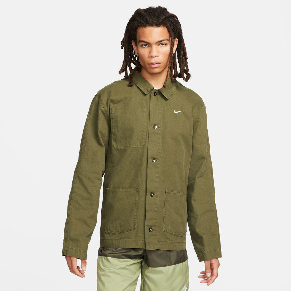 Nike Sportswear Men's Unlined Chore Coat OLIVE - SNEAKER HUB