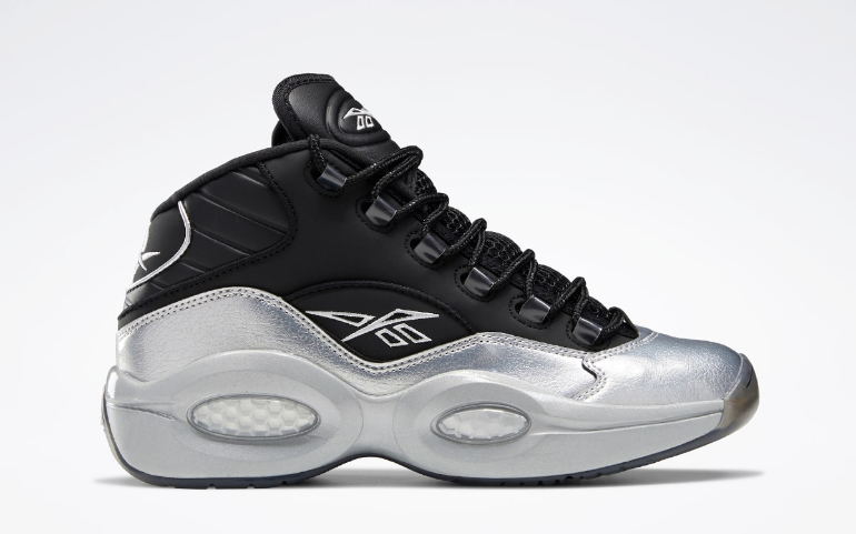 reebok question black silver