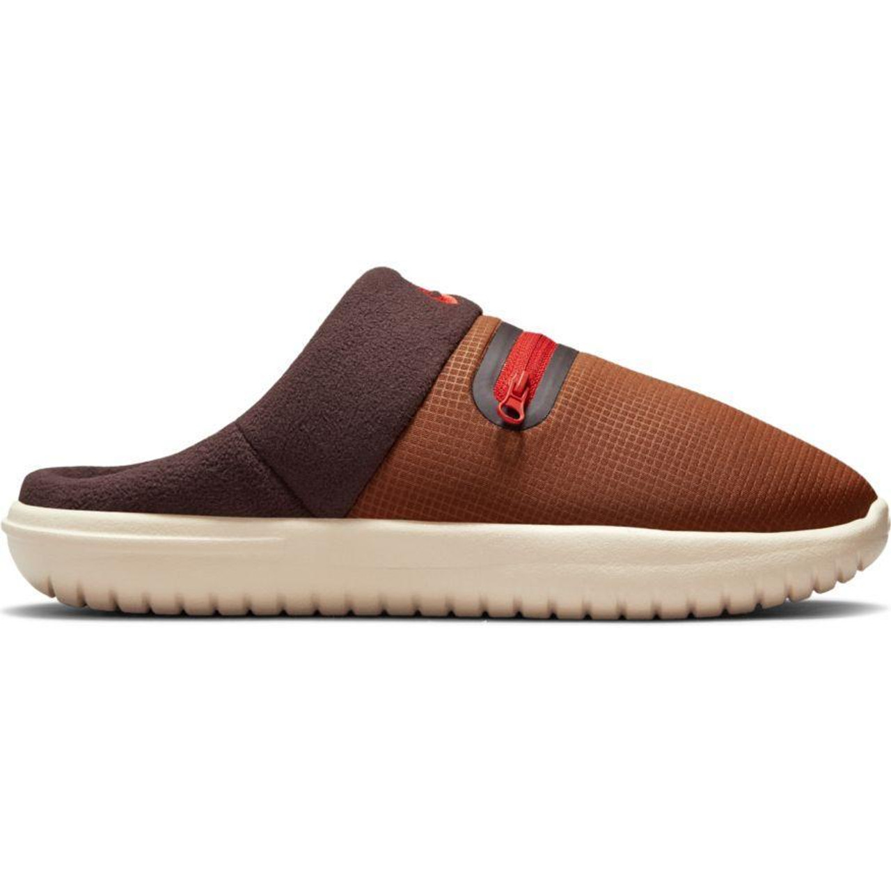 nike burrow slippers brown