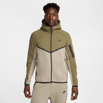 Nike Tech Men's Fleece Windrunner Full-Zip Jacket MEDIUM OLIVE/LIGHT ARMY