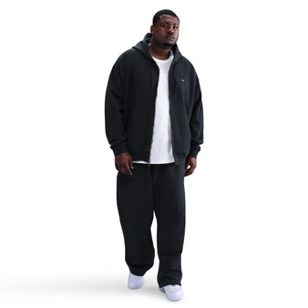 Nike Solo Swoosh Men's Full-Zip Fleece Hoodie BLACK