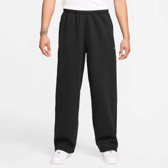 Nike Solo Swoosh Men's Fleece Open-Hem Pants BLACK
