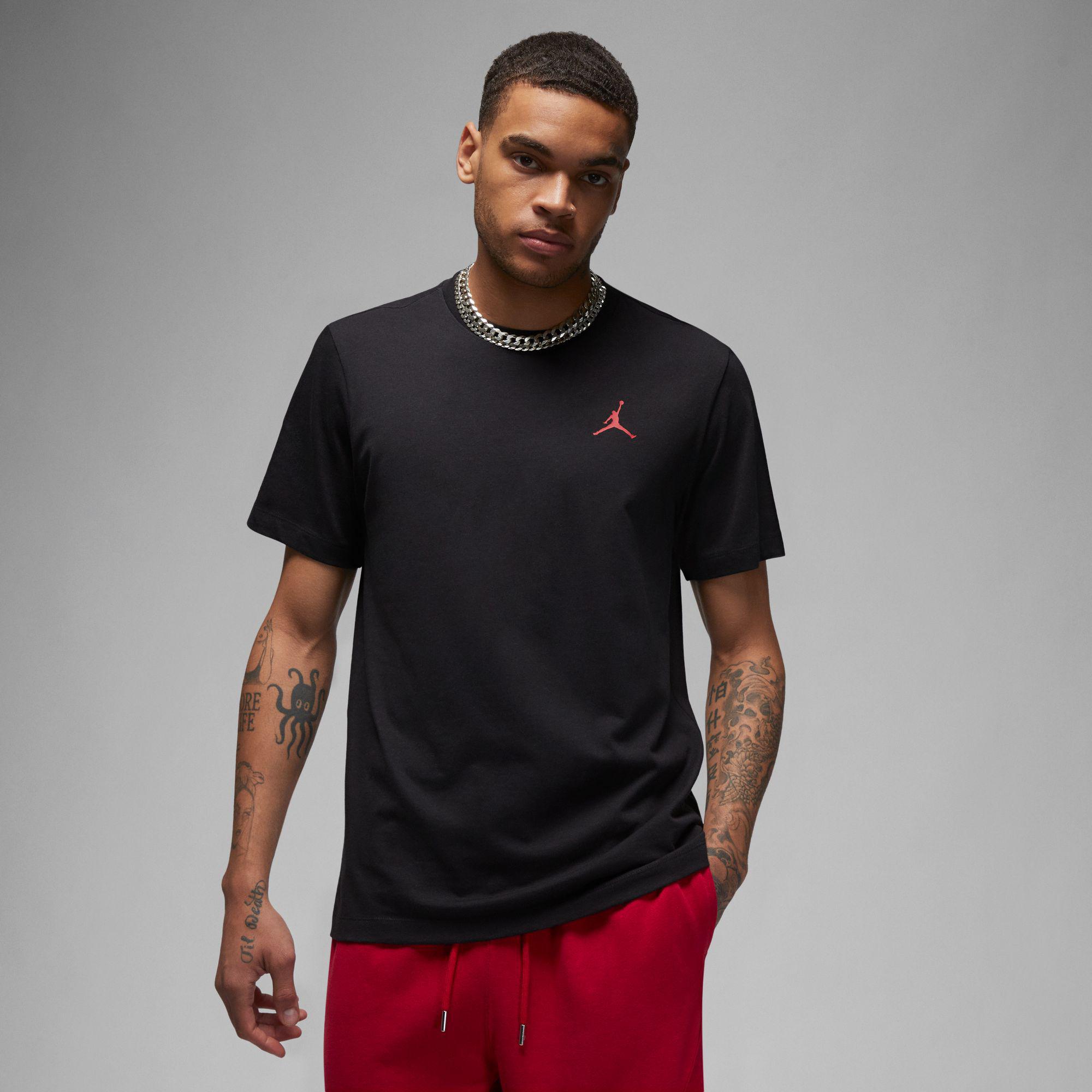 Jordan Jumpman Embroidered T-Shirt - Mens - Gym Red/Black