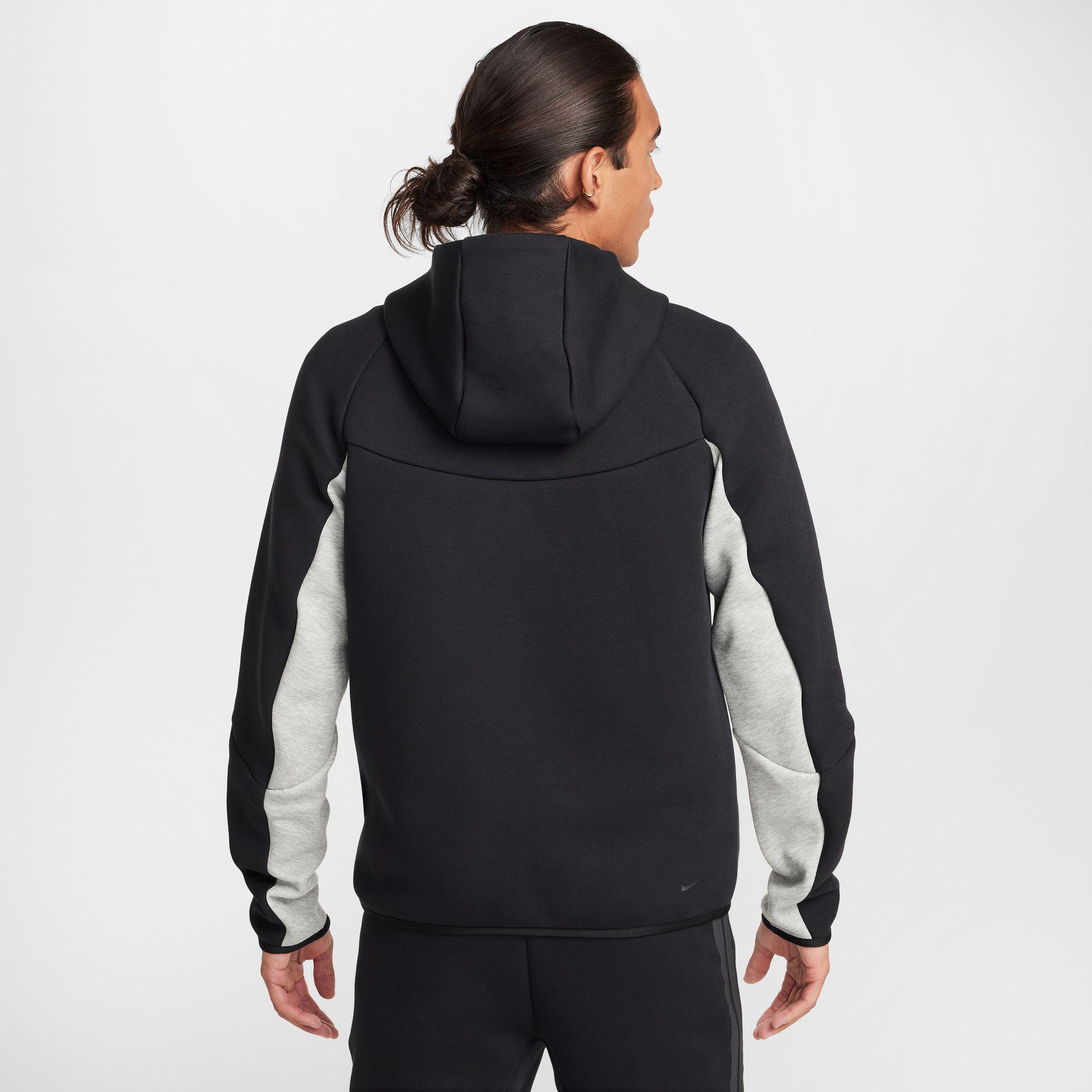 Nike Tech Men's Full-Zip Windrunner Hoodie BLACK/GREY