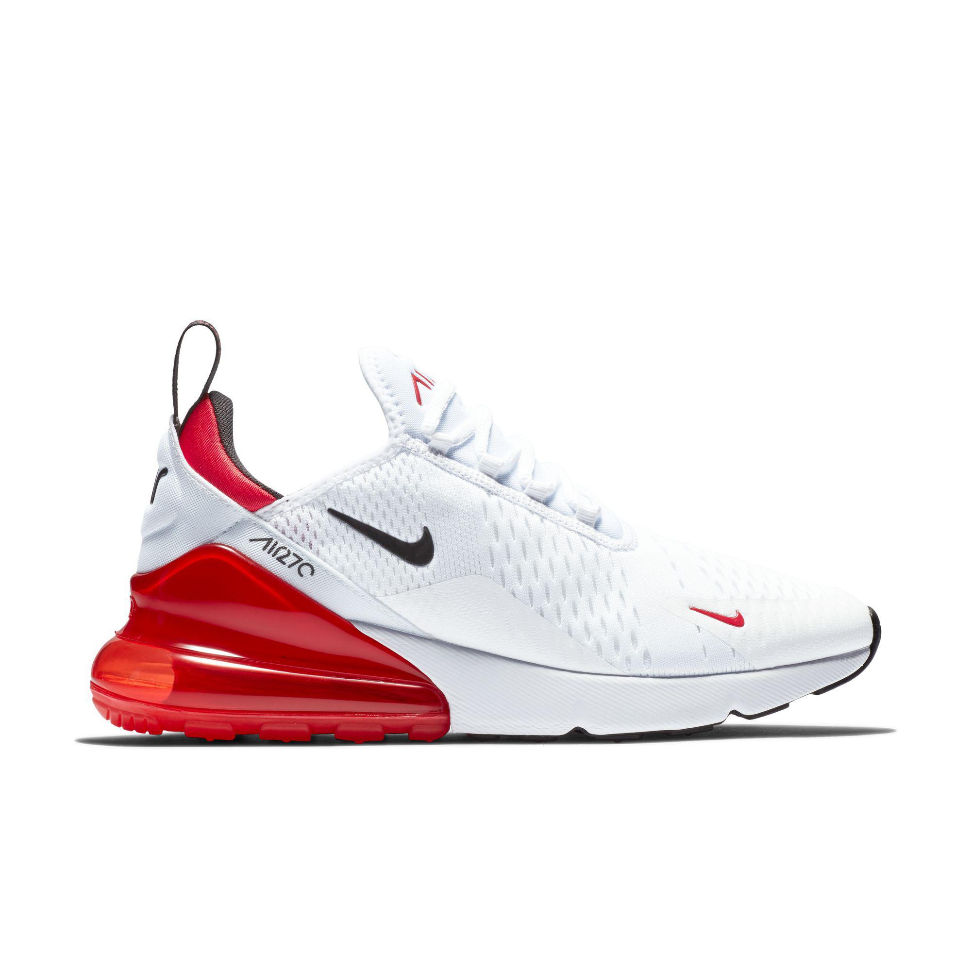 Nike Air Max 270 WHITE/BLACK-UNIVERSITY RED - SNEAKER HUB