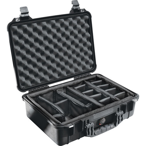 Pelican 1504 Waterproof 1500 Case with Black Divider Set (Black)