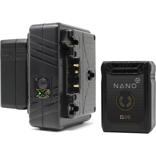 Core SWX NANO Micro 98Wh Lithium-Ion 2-Battery Kit with Dual Travel Charger (Gold Mount)