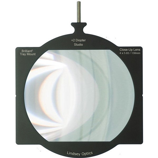 Lindsey Optics Brilliant2 4 x 5.65" +2 Diopter Tray Mount Studio Close-Up Lens