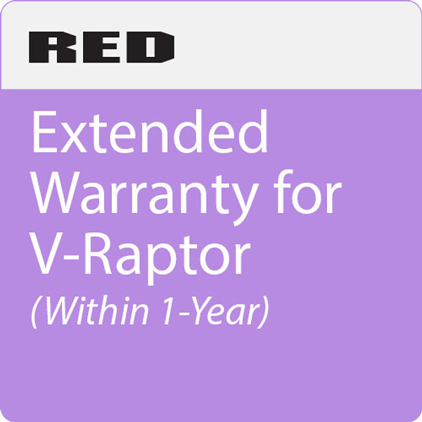 RED DIGITAL CINEMA RED Extended Warranty for V-RAPTOR (Purchased within First Year)